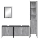 vidaXL Ensemble de meubles de salle de bain 4 Pièces Sonoma gris