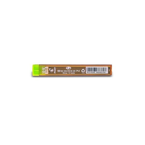 Etui de 12 mines qualité très résistante 0 5 mm Begreen HB x 10 PILOT