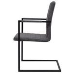 vidaXL Chaises à manger cantilever lot de 4 gris similicuir