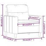 vidaXL Fauteuil Crème 60 cm Tissu
