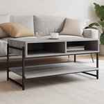 vidaXL Table basse sonoma gris 90x50x45 cm bois d'ingénierie