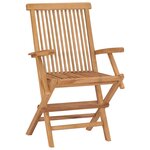 vidaXL Chaises de jardin avec coussins bleu clair lot de 4 Teck massif