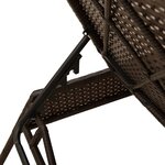 vidaXL Chaises longues avec coussins lot de 2 marron résine tressée