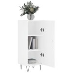vidaXL Buffet blanc 34 5x34x90 cm bois d'ingénierie
