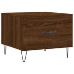 vidaXL Tables basses 2 Pièces chêne marron 50x50x40 cm bois d'ingénierie