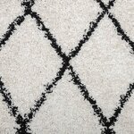 vidaXL Tapis shaggy à poils longs moderne crème et noir 80x250 cm