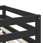 vidaXL Lit mezzanine enfants et rideaux rose 90x190cm bois pin massif