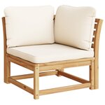 vidaXL Salon de jardin 6 Pièces avec coussins bois d'acacia solide