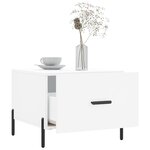 vidaXL Table basse blanc 50x50x40 cm bois d'ingénierie