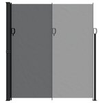 vidaXL Auvent latéral rétractable noir 220x300 cm