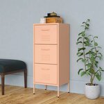 vidaXL Armoire de rangement Rose 42 5x35x101 5 cm Acier