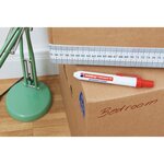 Marqueur permanent rétractable pointe ogive 1 5/3mm rechargeable rouge x 10 edding