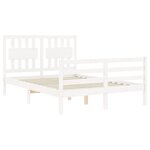 vidaXL Cadre de lit sans matelas blanc 120x200 cm bois massif