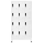 vidaXL Armoire à casiers Blanc 90x45x180 cm Acier