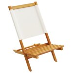 vidaXL Chaises de jardin pliantes lot de 6 tissu et bois massif