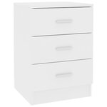 vidaXL Table de chevet Blanc 38 x 35 x 56 cm Bois d'ingénierie