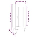 vidaXL Buffet Chêne marron 34 5x34x90 cm Bois d'ingénierie