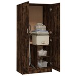 vidaXL Garde-robe Chêne fumé 82 5x51 5x180 cm Bois d'ingénierie