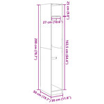 vidaXL Garde-robe Blanc 30x50x200 cm Bois d'ingénierie