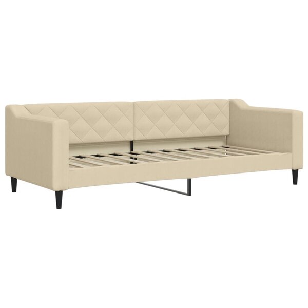 vidaXL Lit de repos sans matelas crème 80x200 cm tissu