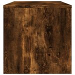 vidaXL Meuble TV chêne fumé 120x34x37 cm bois d'ingénierie