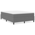 vidaXL Lit Box Spring Gris clair 140x200 cm Tissu Corde
