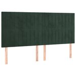 vidaXL Têtes de lit 4 Pièces Vert foncé 100x5x78/88 cm Velours