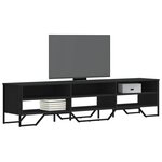 vidaXL Meuble TV noir 180x34x41 cm bois d'ingénierie