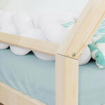 Lit Tipi enfant bois massif blanc 80 x 180 cm