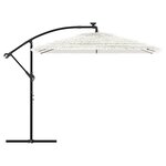 vidaXL Parasol de jardin avec mât en acier blanc 246x246x230 cm