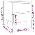 vidaXL Table de chevet chêne sonoma 40x35x50 cm bois d’ingénierie