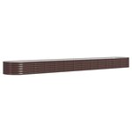 vidaXL Lit surélevé de jardin Acier enduit de poudre marron