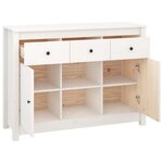 vidaXL Buffet Blanc 100x35x74 5 cm Bois massif de pin