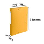 Boite De Classement Cartobox Dos 40mm Carte Lustrée - A4 - Jaune - X 10 - Exacompta