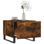 vidaXL Table basse Chêne fumé 50x50x40 cm Bois d'ingénierie