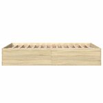 vidaXL Cadre de lit sans matelas chêne sonoma 135x190 cm