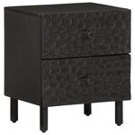 vidaXL Tables de chevet 2 Pièces noir 40x33x46 cm bois de manguier solide