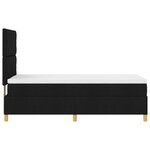 vidaXL Lit à ressorts avec matelas noir 100x200 cm tissu