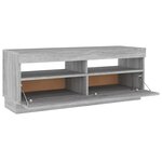 vidaXL Meuble TV avec lumières LED sonoma gris 100x35x40 cm