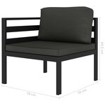 Salon de jardin meuble d'extérieur ensemble de mobilier 8 pièces avec coussins aluminium anthracite 02_0017465