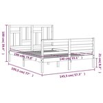 vidaXL Cadre de lit sans matelas 140x190 cm bois massif
