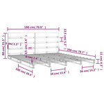 vidaXL Cadre de lit sans matelas 180x200 cm bois massif de pin