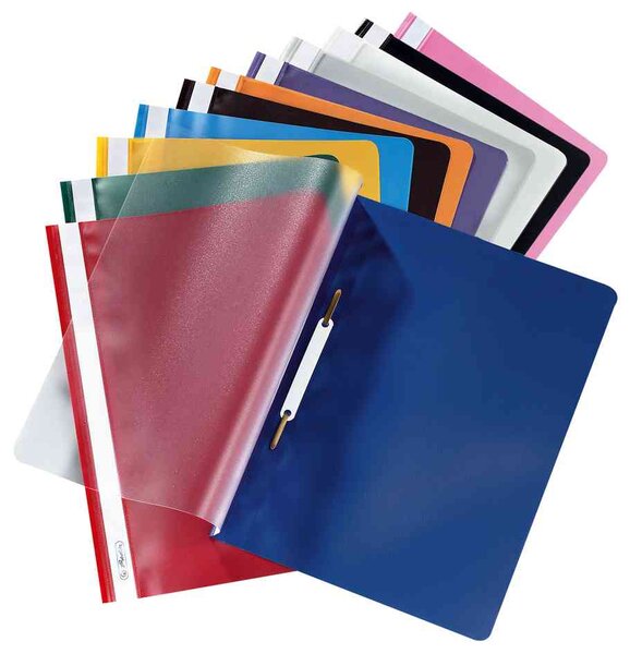 Lot de 10 chemise à lamelle format A4 Polypro Blanc HERLITZ