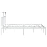 vidaXL Cadre de lit métal sans matelas et tête de lit blanc 193x203 cm