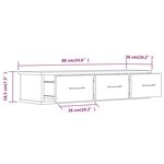 vidaXL Armoire murale Chêne marron 88x26x18 5 cm Bois d'ingénierie