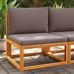 vidaXL Canapé de jardin sans accoudoirs coussins bois massif d'acacia
