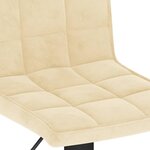 vidaXL Tabourets de bar lot de 2 crème velours