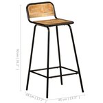 vidaXL Chaises de bar lot de 4 bois de manguier solide