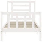 vidaXL Cadre de lit sans matelas blanc 90x200 cm bois de pin massif