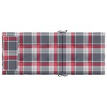 vidaXL Coussins de chaise à dossier haut lot de 6 carreaux rouge